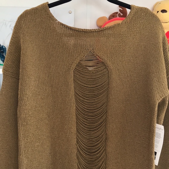 REBECCA MINKOFF Shredded Back Long Sleeve Knit Top - Picture 13 of 16